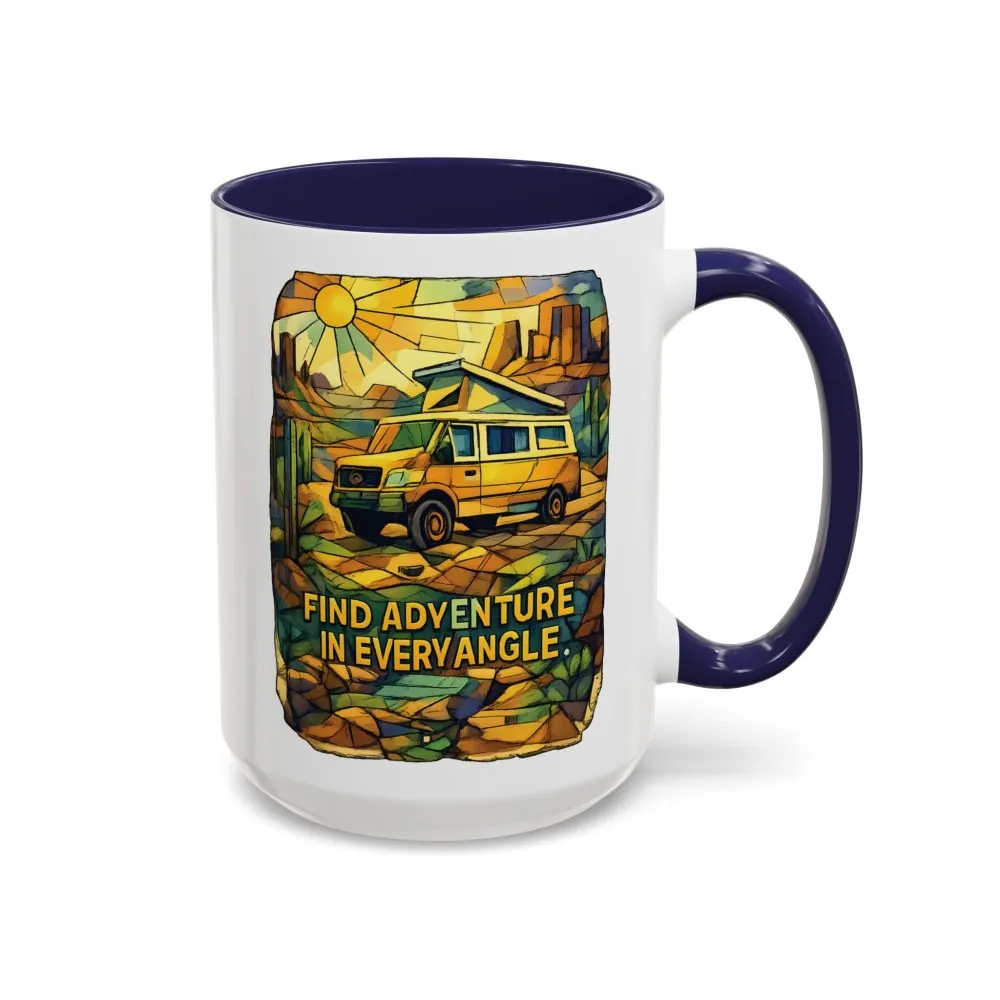 450367677011952605_2048.jpeg Accent Coffee Mug (11, 15oz) — "Find Adventure In Every Corner" Design Cubic-Line
