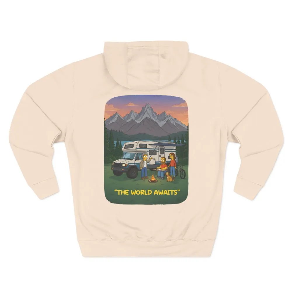 450428915019896868_2048.jpeg Three-Panel Fleece Hoodie - "The World Awaits" Design Sitcom-Line