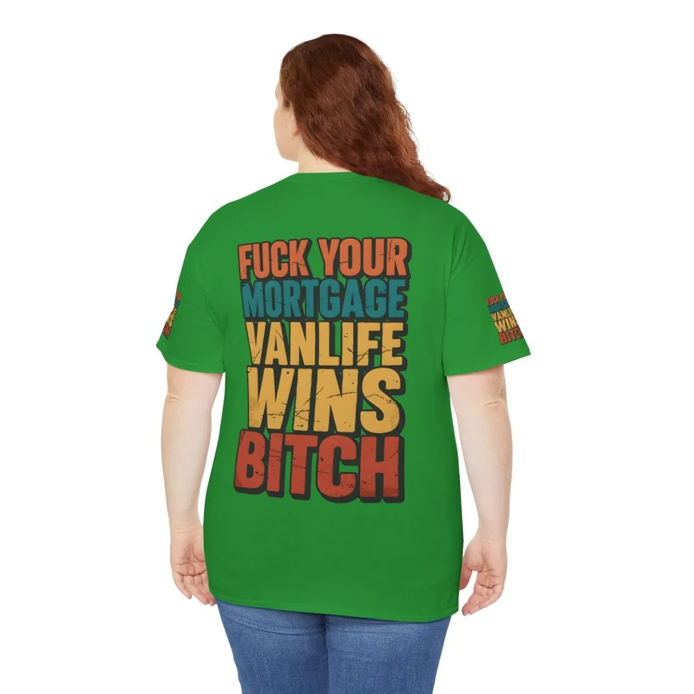 Unisex Heavy Cotton Tee — "Fuck Your Mortgage" Design F**K-Line