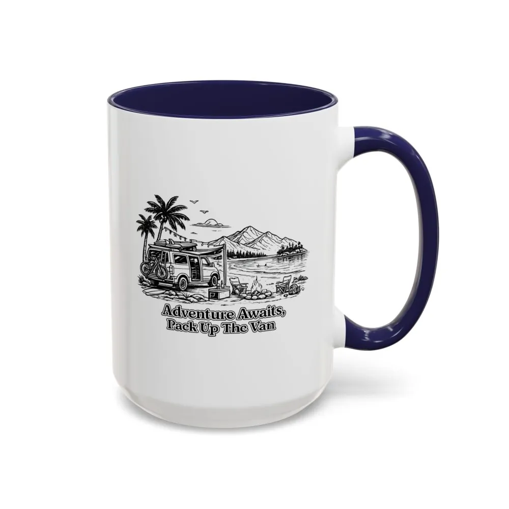 4543402160051823122_2048.jpeg Accent Coffee Mug (11, 15oz) — "Adventure Awaits,Pack Up The Van" Design Minimal-Line