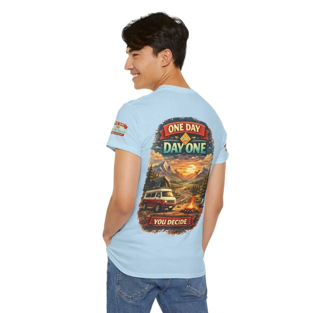 4563225981805968153_2048.jpeg Unisex Heavy Cotton Tee — "One Day Or Day One" Design Scenic-Line