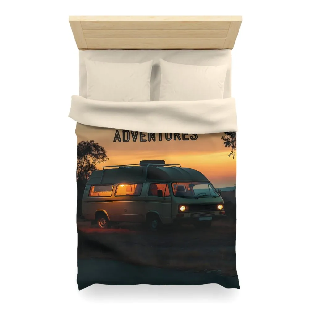 4572422844551856664_2048.jpeg Duvet Cover — 'Vanlife Adventures' Sunset Camper Bedding