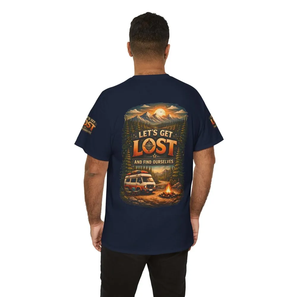 Unisex Heavy Cotton Tee — "Let´s Get Lost And Found Ourselfs" Design Scenic-Line