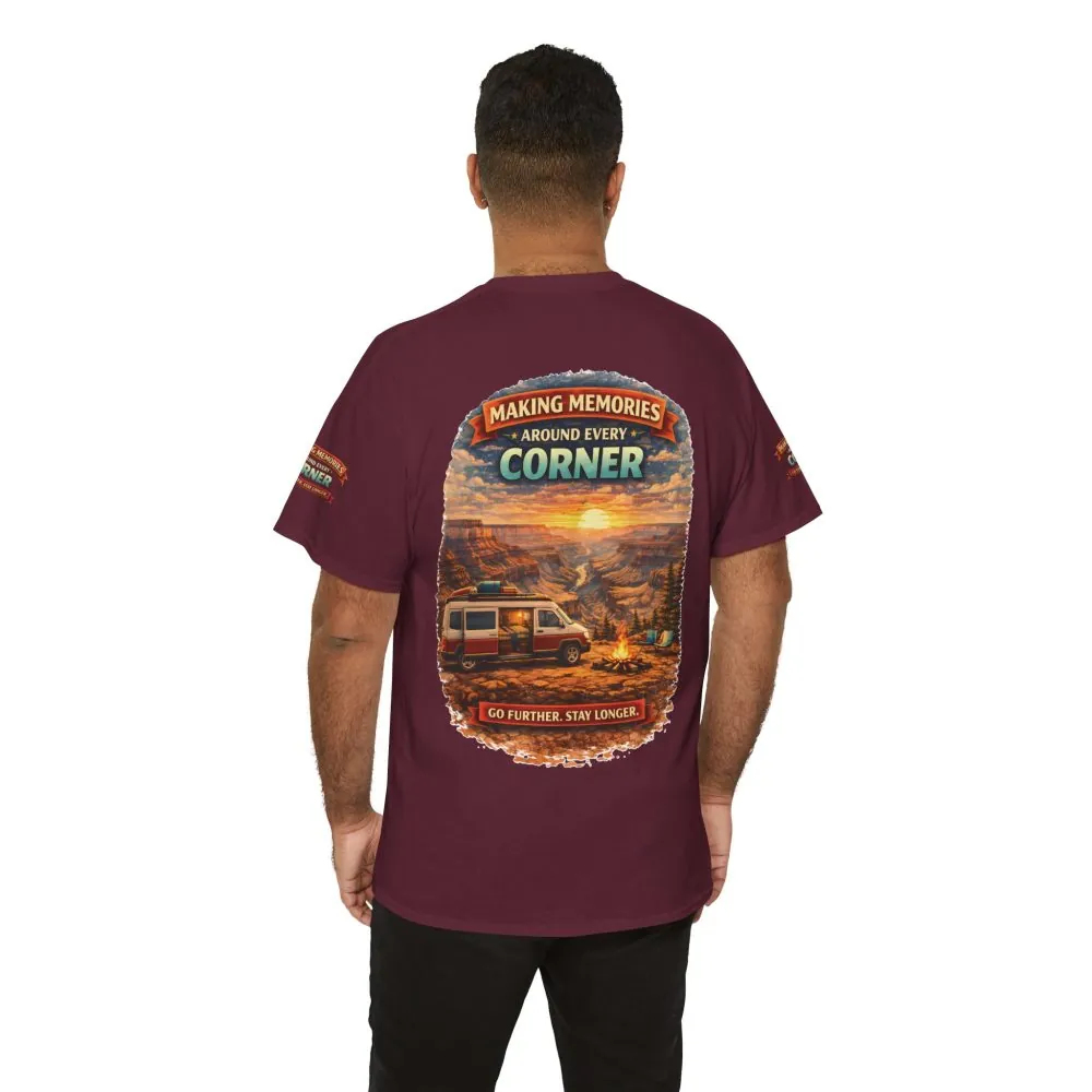 Unisex Heavy Cotton Tee — "Making Memories" Design Scenic-Line