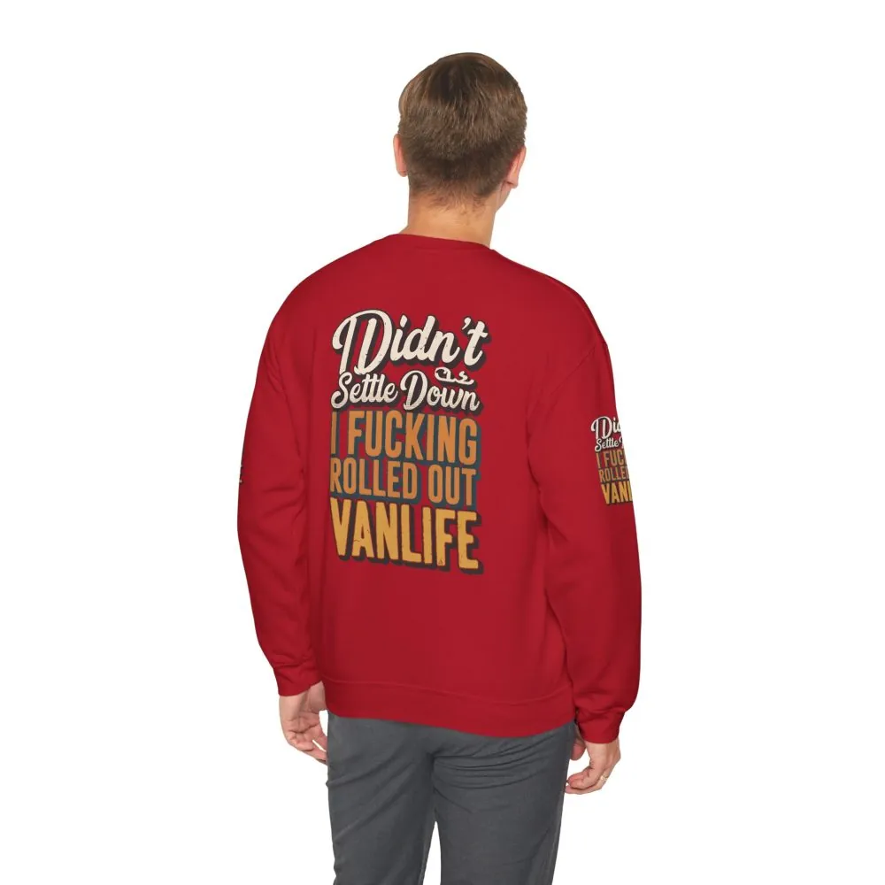Unisex Heavy Blend™ Crewneck Sweatshirt — "Dind´t Settle Down" Design F**K-Line