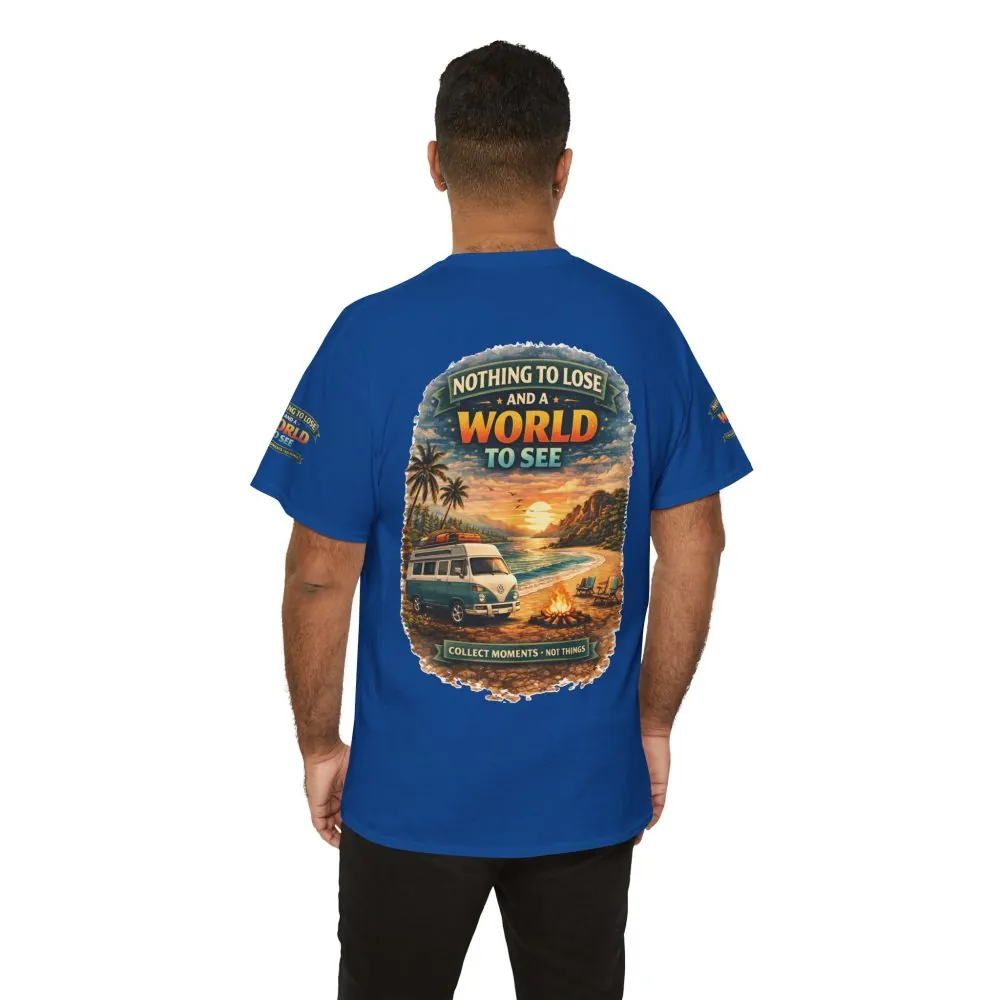 Unisex Heavy Cotton Tee — "Nothing To Lose " Design Scenic-Line
