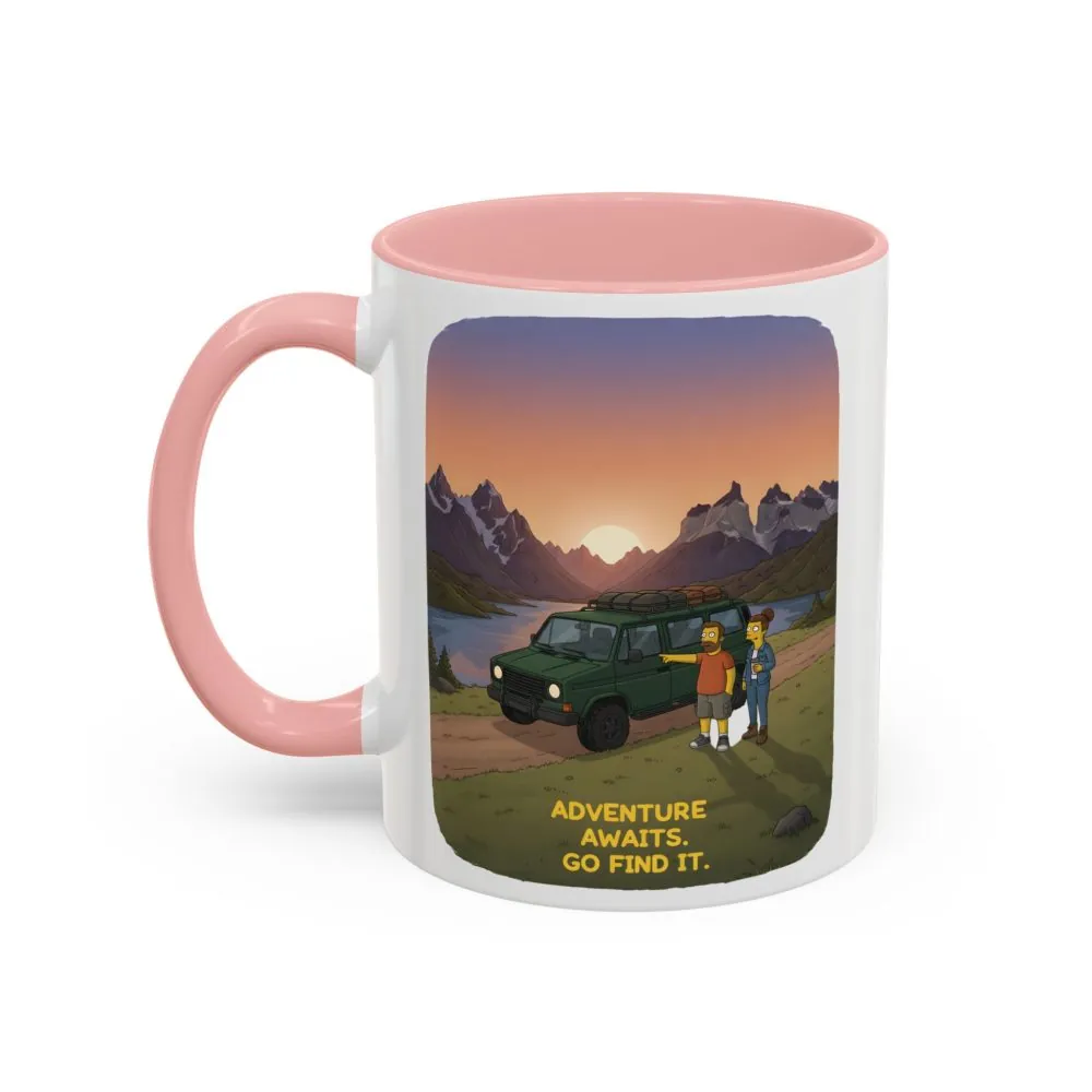 4626099301381455695_2048.jpeg Accent Coffee Mug (11, 15oz) — "Adventure Awaits-Go Find It" Design Sitcom-Line