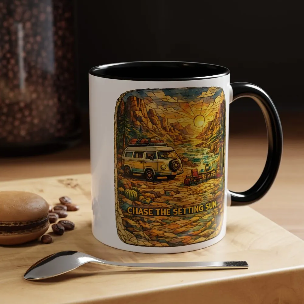 4632302063235525755_2048.jpeg Accent Coffee Mug (11, 15oz) — "Chase The Settings Sun" Design Cubic-Line