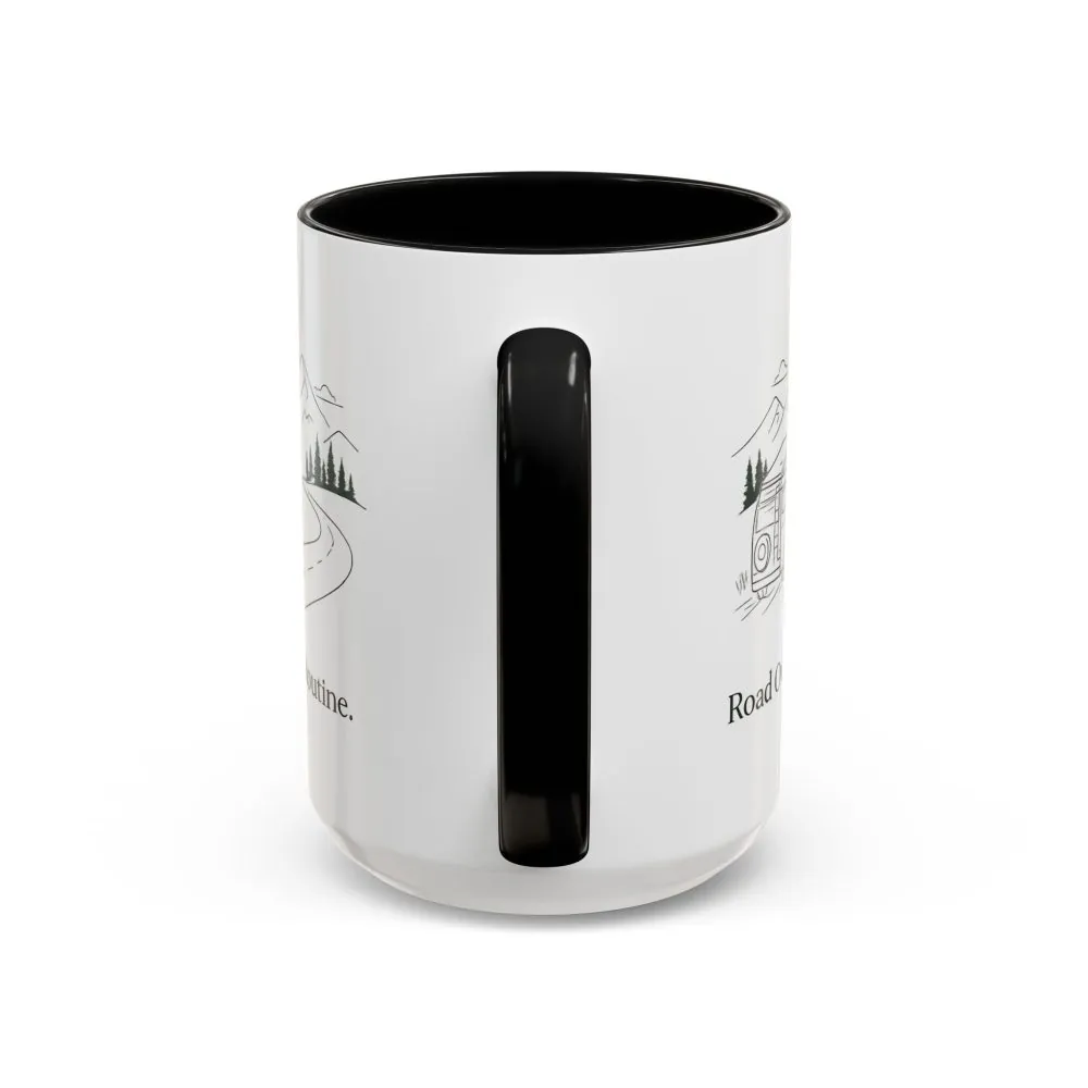 4640031200742436332_2048.jpeg Accent Coffee Mug (11, 15oz) — "Road Over Routine" Design Minimal-Line