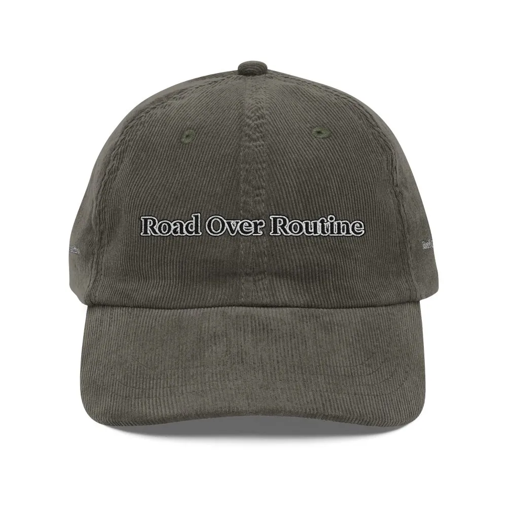 4640202739554320828_2048.jpeg Vintage Corduroy Cap (Embroidery) — "Road over Routine" Embroidered Hat