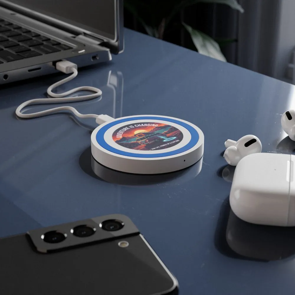 Wireless Charging Pad — “Adventure Is Charging” Van Life Design