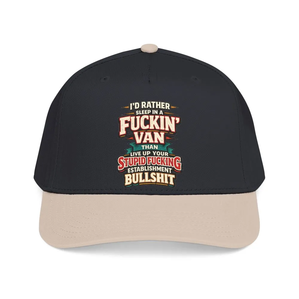 Baseball Cap - "I´d Rather Sleep in A Fucking Van" Design F**K-Line