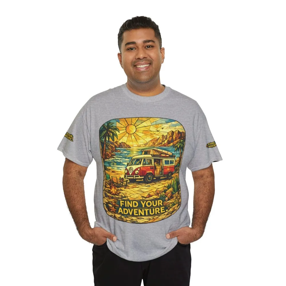 4676212891584880329_2048.jpeg Unisex Heavy Cotton Tee — "Find Your Adventure" Design Cubic-Line
