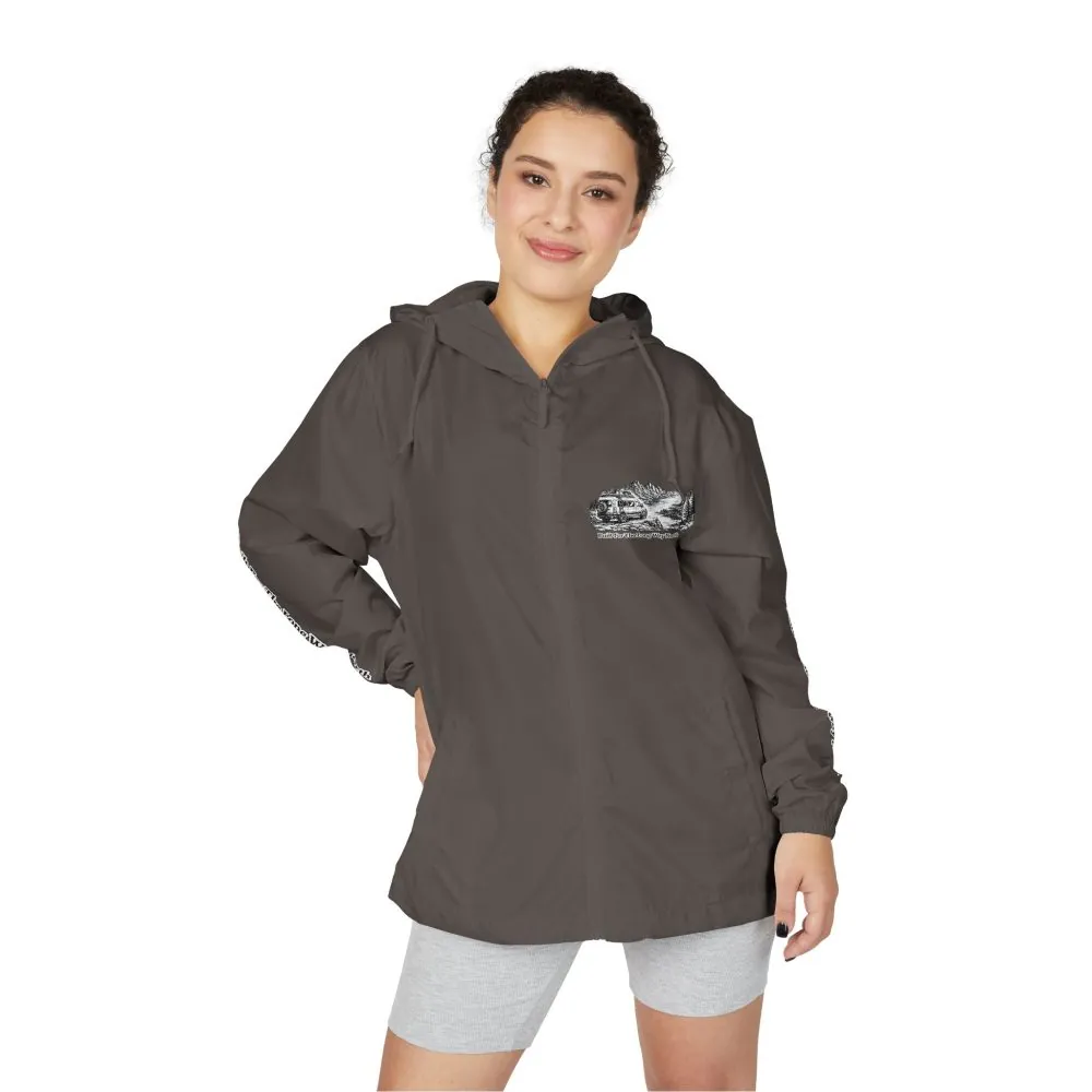 Unisex Full-Zip Windbreaker Jacket — "Built For The Long Way North" (Design "Minimal-Line")