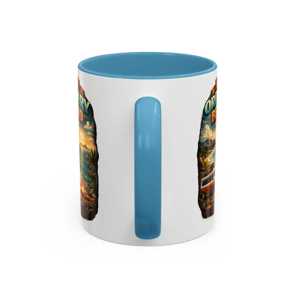 Accent Coffee Mug (11, 15oz) — "Leave Ordinary Behind" Design Scenic-Line
