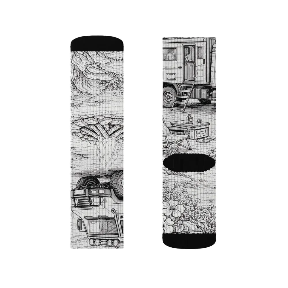 4709273018007844007_2048.jpeg Sublimation Socks — Retro Camper Roadtrip Crew Socks