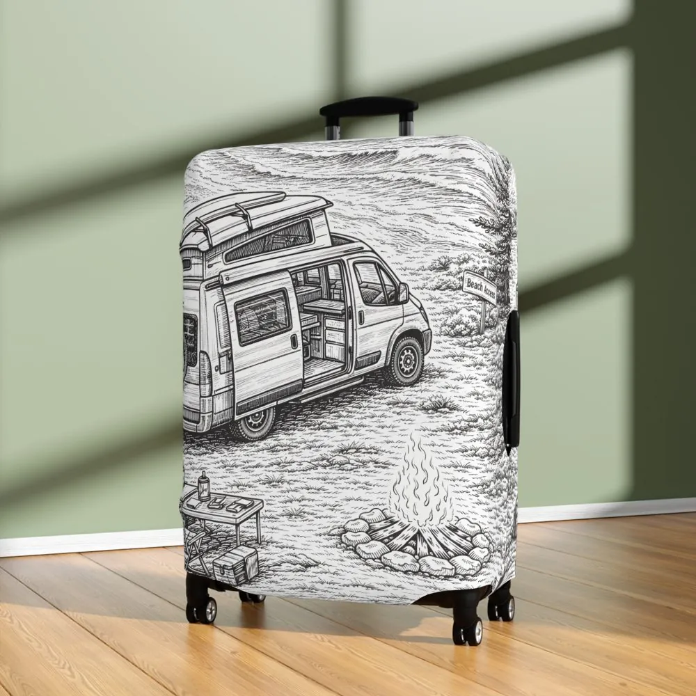4717158838915688144_2048.jpeg Luggage Cover — Adventure Camper Sketch Travel Suitcase