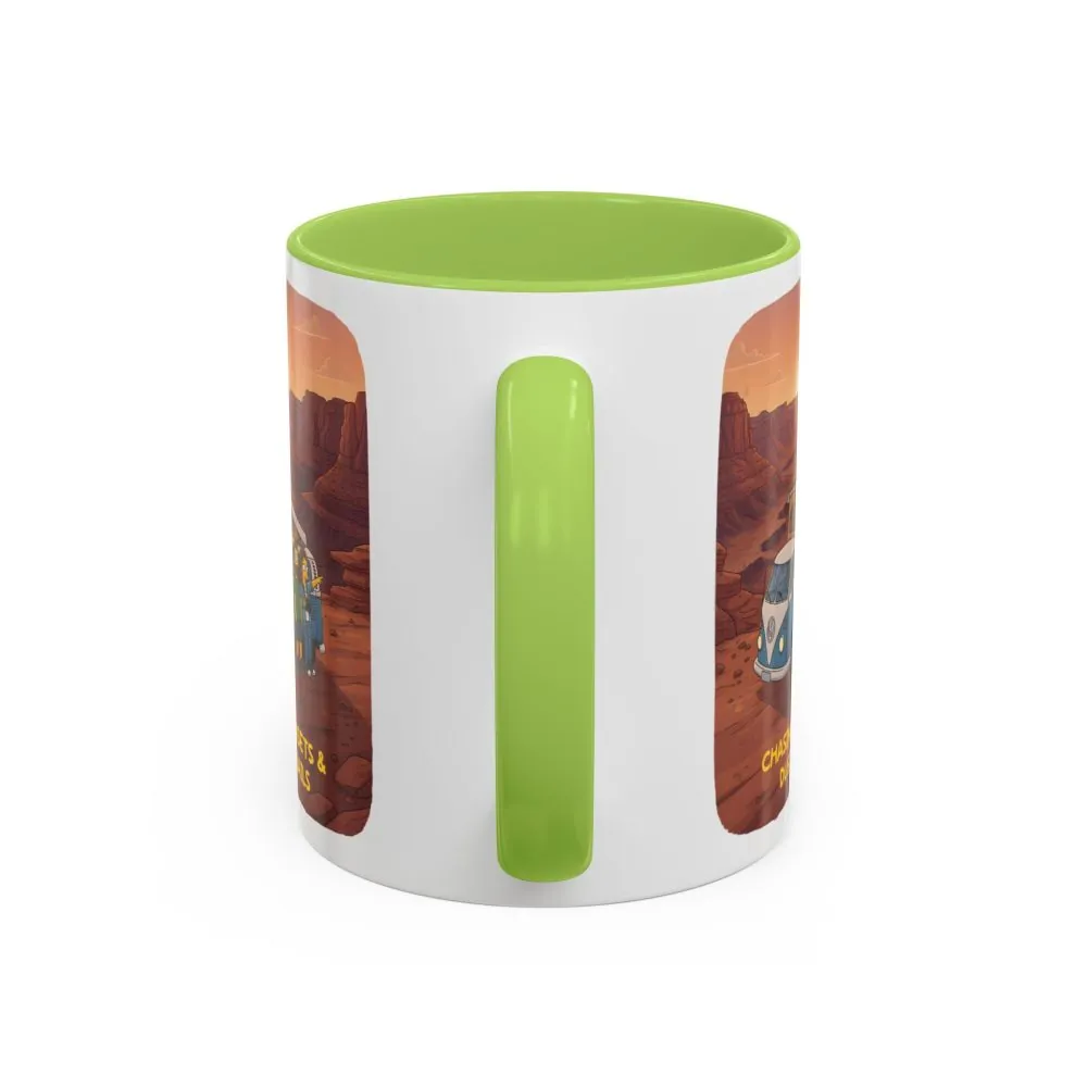 4724588587237451825_2048.jpeg Accent Coffee Mug (11, 15oz) — "Chasing Sunsets And Dusty Trails" Design Sitcom-Line