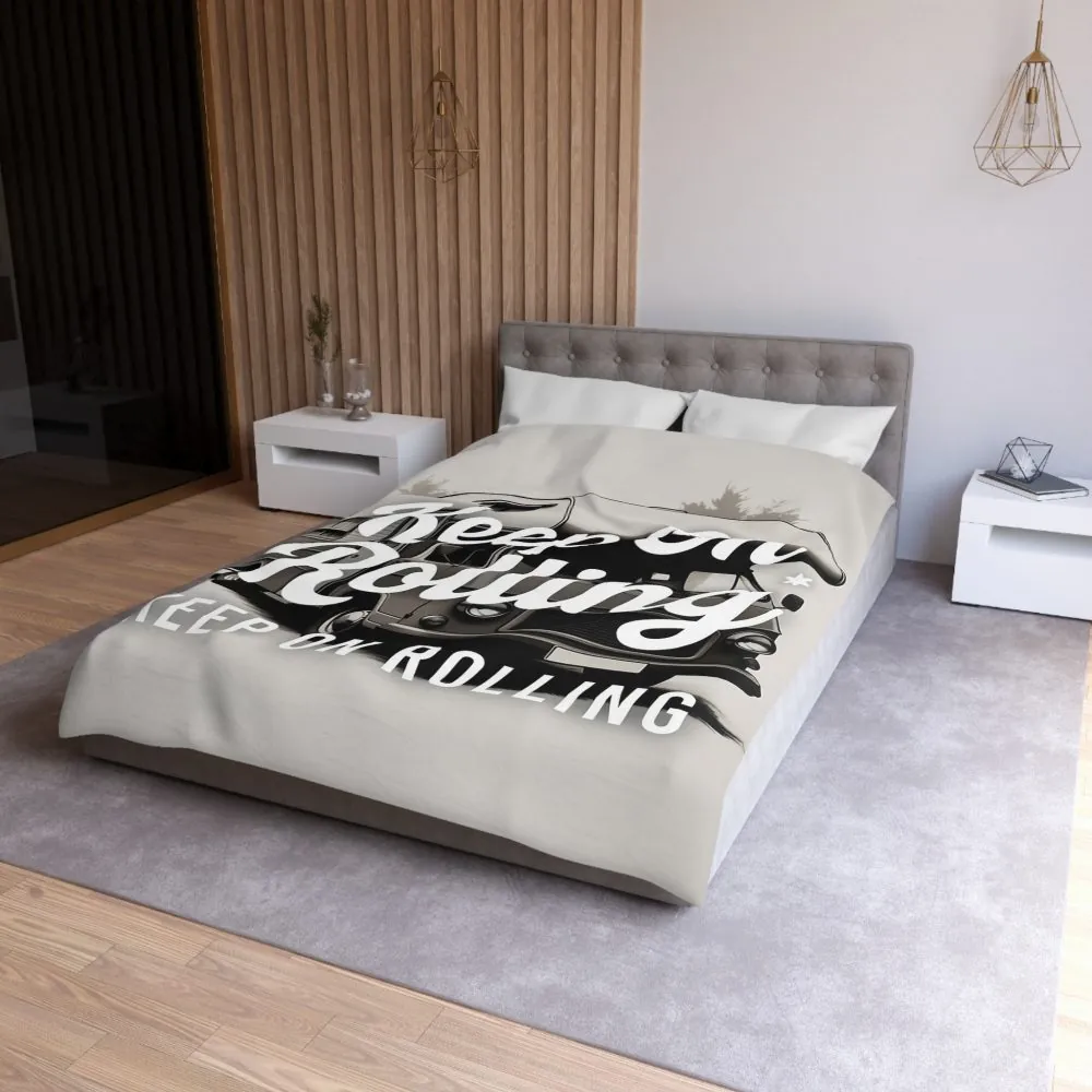 Duvet Cover — "Keep On Rolling" Retro Motorhome Bedding
