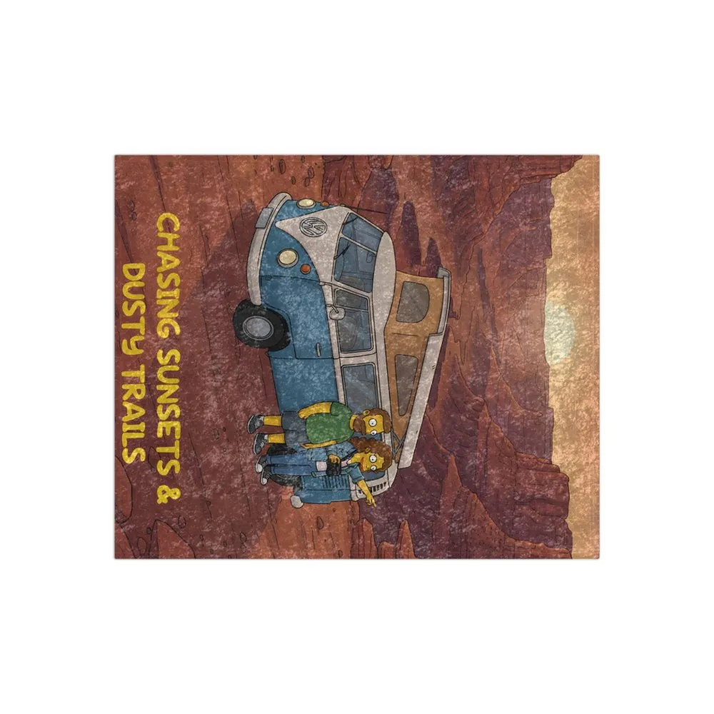 4747842367781689639_2048.jpeg Crushed Velvet Blanket —"Chasing Sunsets And Dusty Trails" Design Sitcom-Line (Campervan)