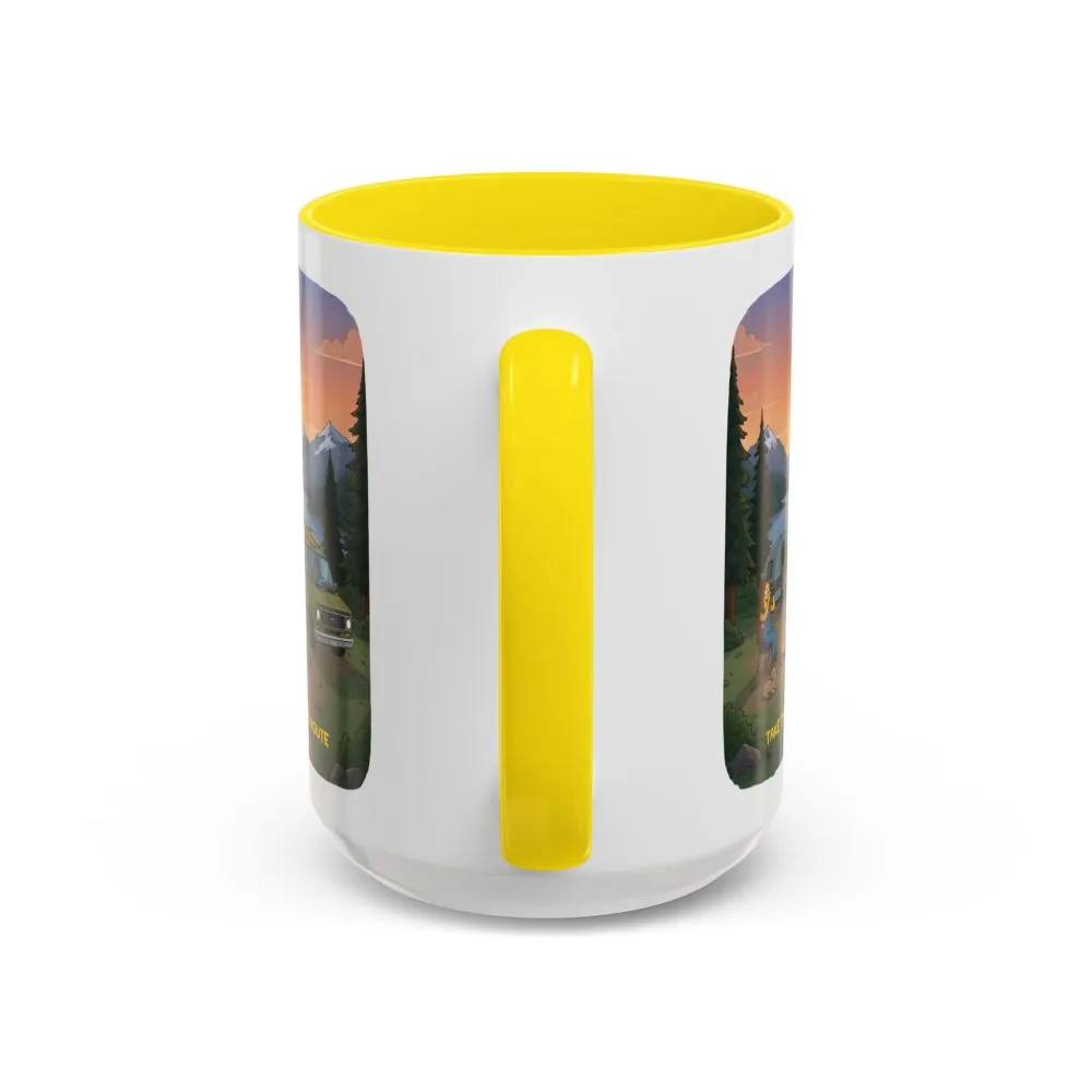 4762701664308967646_2048.jpeg Accent Coffee Mug (11, 15oz) — "Take The Scenic Route" Design Sitcom-Line