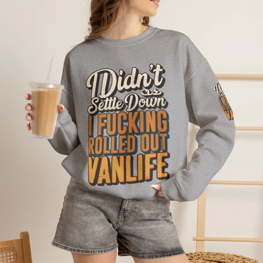 Unisex Heavy Blend™ Crewneck Sweatshirt — "Dind´t Settle Down" Design F**K-Line