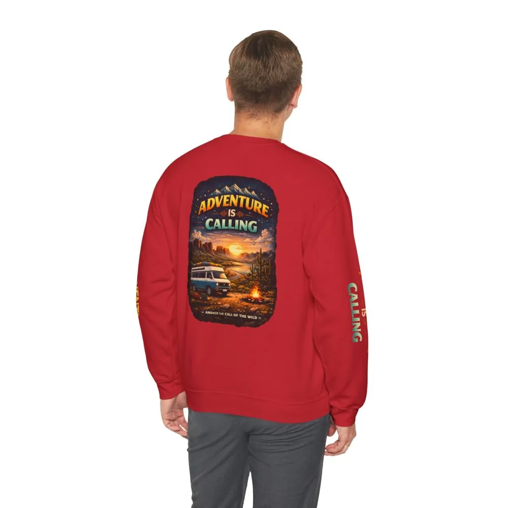 4803189671015944660_2048.jpeg Unisex Heavy Blend™ Crewneck Sweatshirt — "Adventure Is Calling" Design Scenic-Line