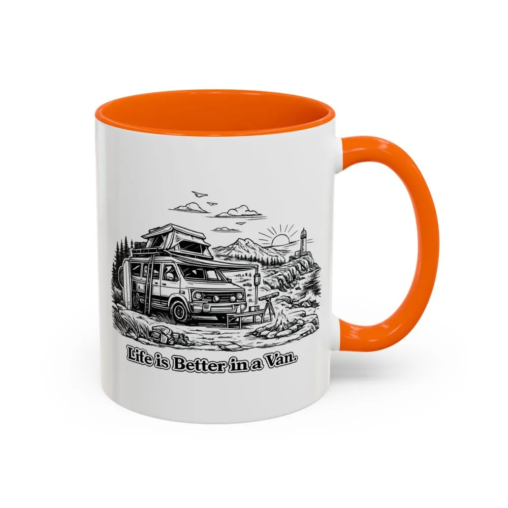 4820090865669962245_2048.jpeg Accent Coffee Mug (11, 15oz) — "Life Is Better In A Van" Design Minimal-Line