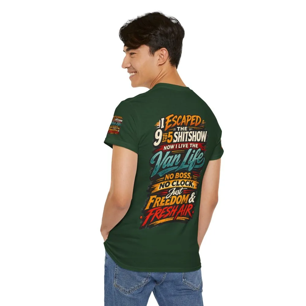 482185004051588328_2048.jpeg Unisex Heavy Cotton Tee — "I Escaped The 9 To 5" Design F**K-Line