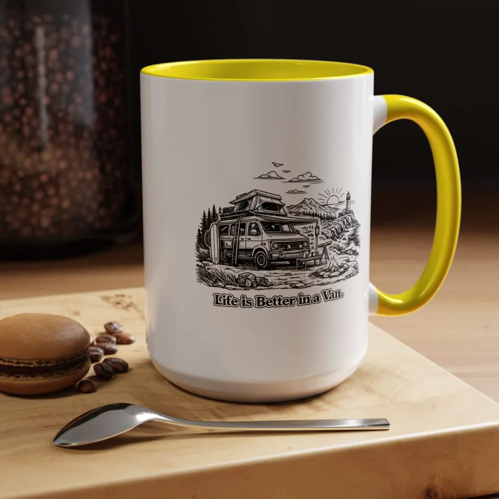 4822452275160104894_2048.jpeg Accent Coffee Mug (11, 15oz) — "Life Is Better In A Van" Design Minimal-Line