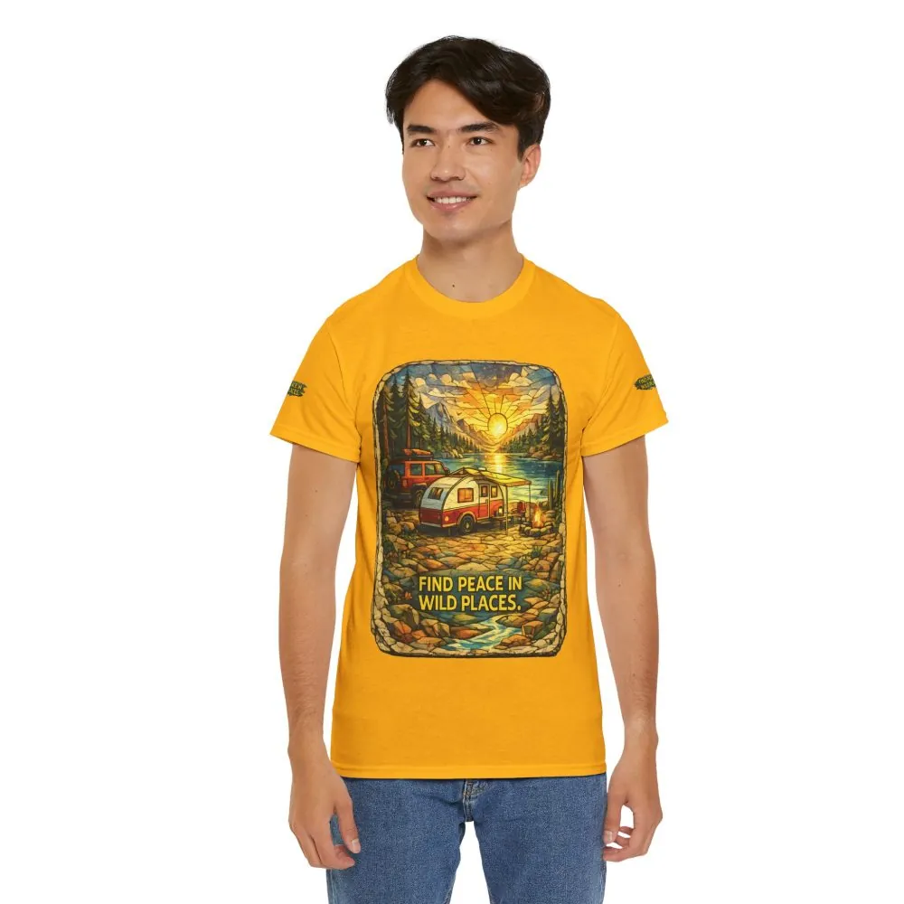 4822478545471948868_2048.jpeg Unisex Heavy Cotton Tee — "Find Peace In Wild Places" Design Cubic-Line