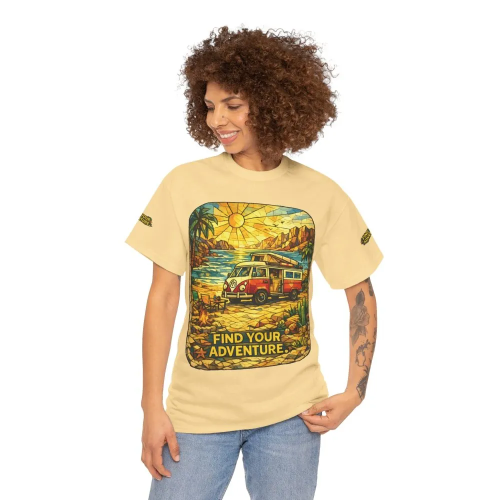 4826654338367175733_2048.jpeg Unisex Heavy Cotton Tee — "Find Your Adventure" Design Cubic-Line