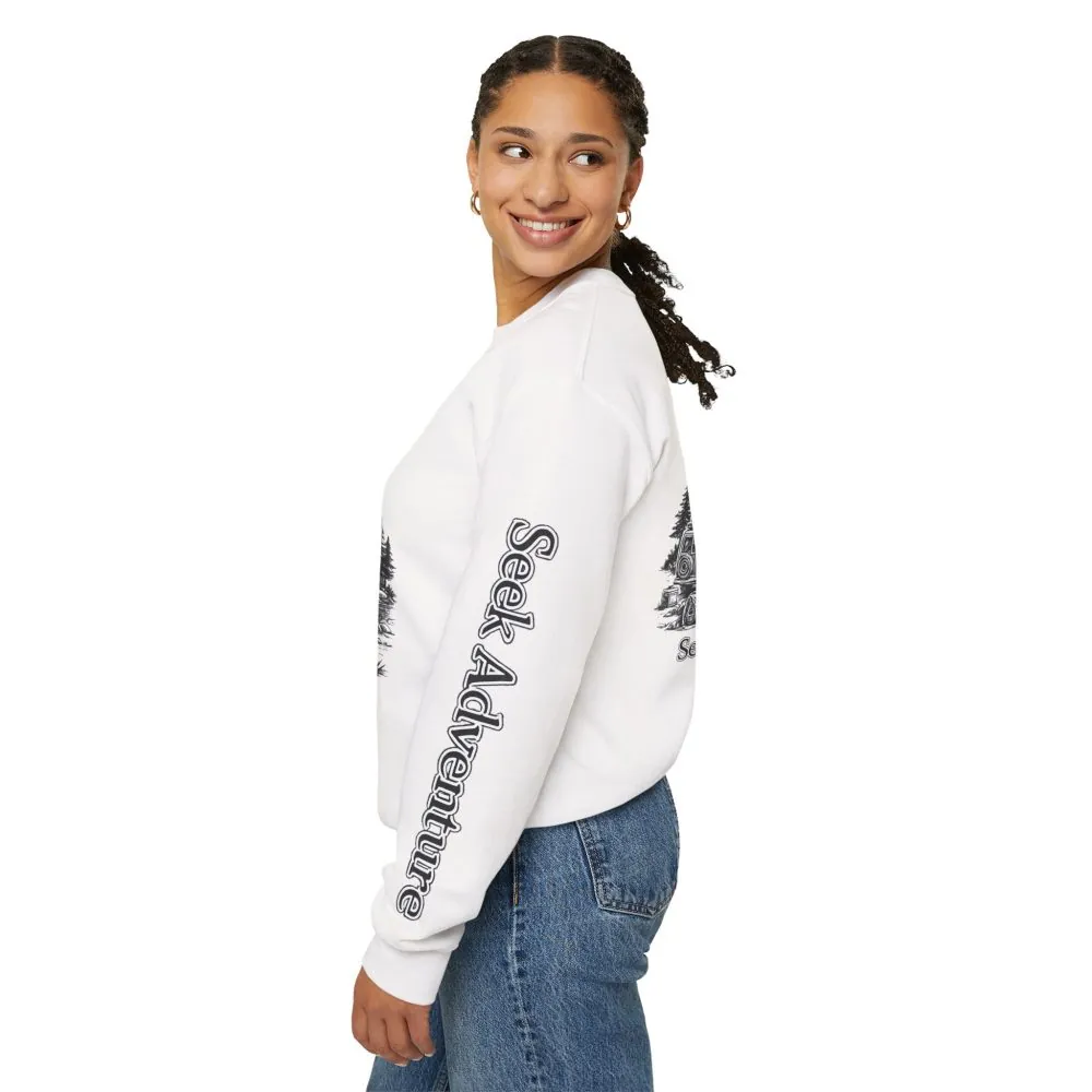 4852923733810860977_2048.jpeg Unisex Heavy Blend™ Crewneck Sweatshirt — "Seek Adventure" Design Minimal-Line