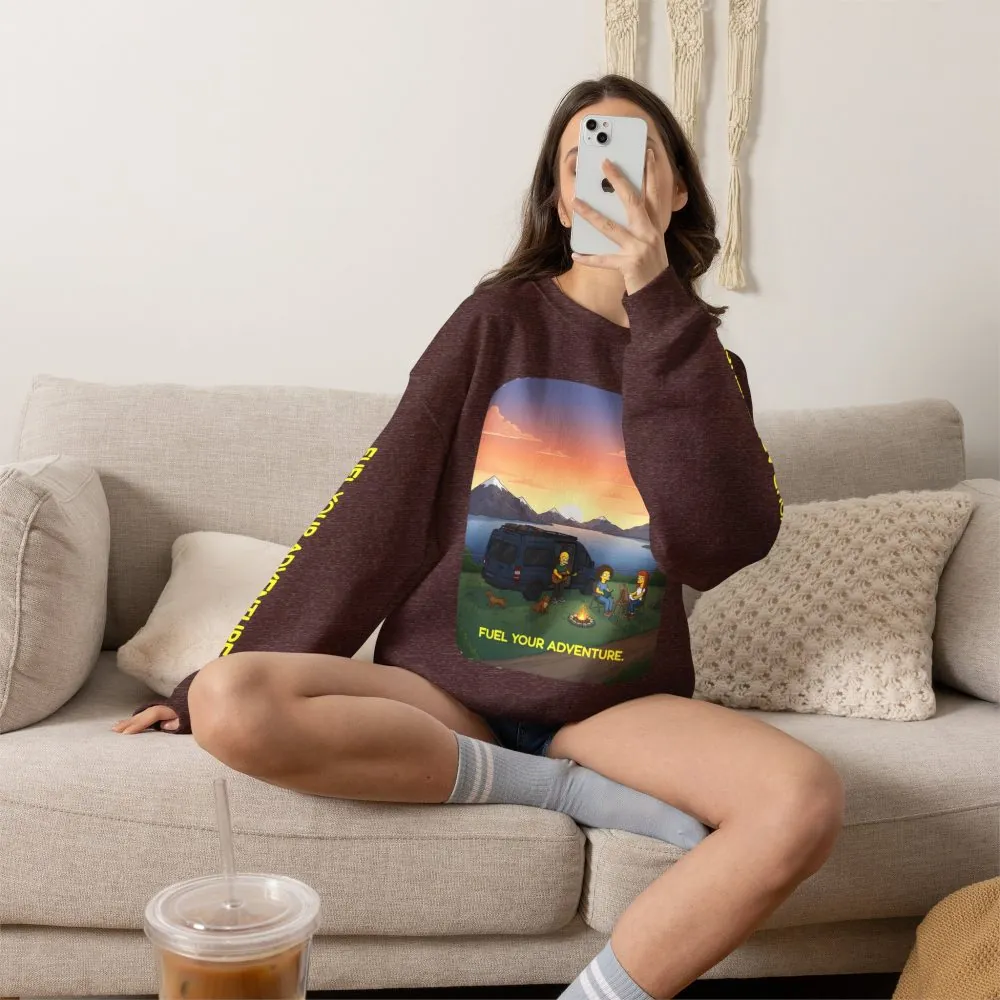 Unisex Heavy Blend™ Crewneck Sweatshirt — "Fuel Your Adventure" Design Sitcom-Line