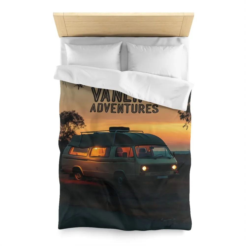 487853911779450239_2048.jpeg Duvet Cover — 'Vanlife Adventures' Sunset Camper Bedding