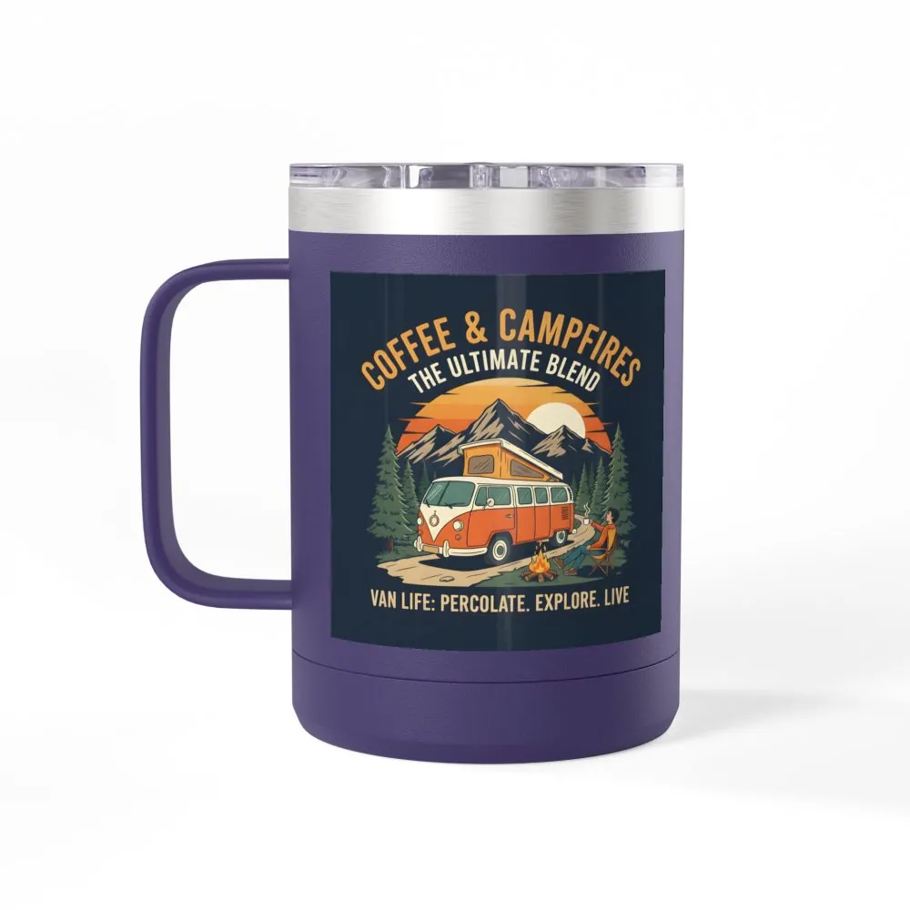 4879103054079461796_2048.jpeg Coffee Mug Tumbler, 15oz — “Coffee & Campfires: The Ultimate Blend”