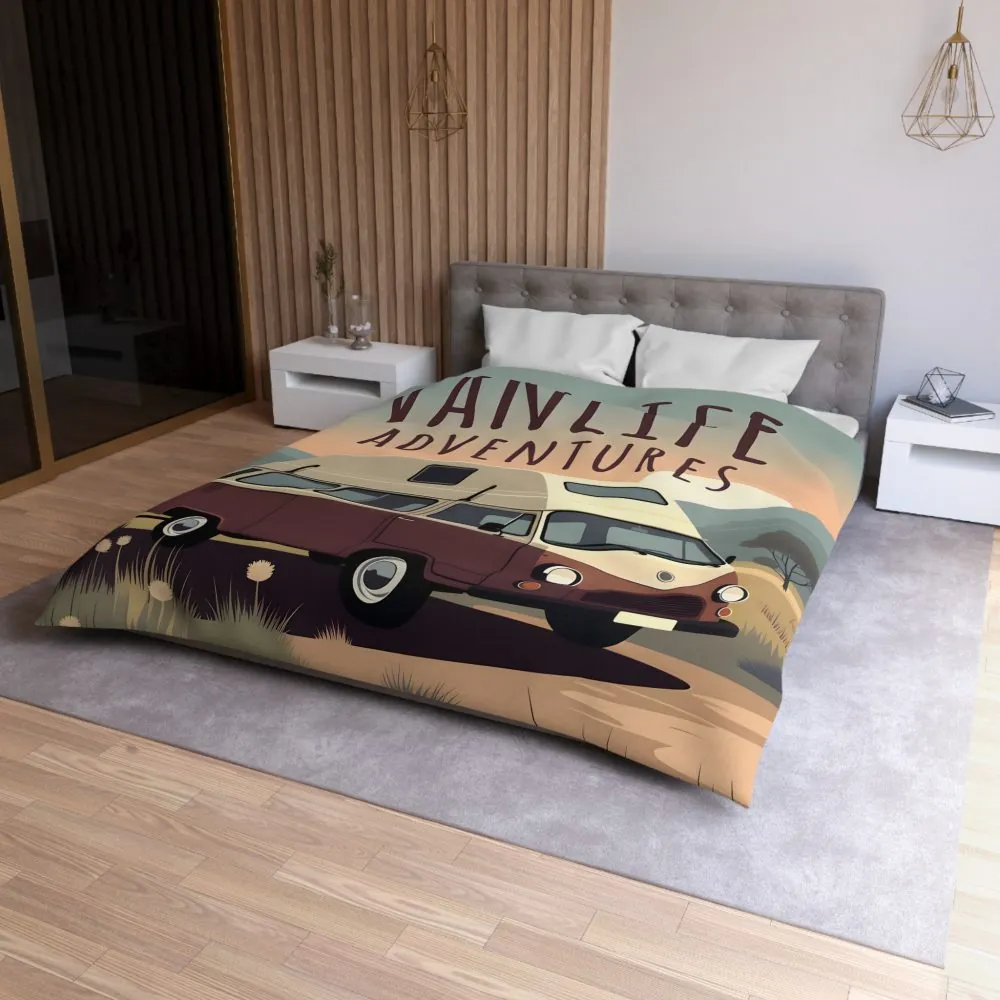 Duvet Cover - 'Vanlife Adventures' Retro Camper Bedding