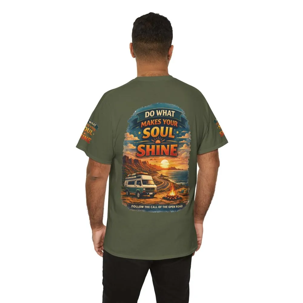 Unisex Heavy Cotton Tee — "Do What Makes Your Soul Shine" Design Scenic-Line