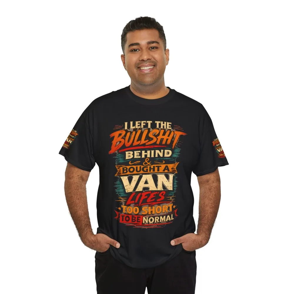 Unisex Heavy Cotton Tee — "I Left The Bullshit" Design F**K-Line