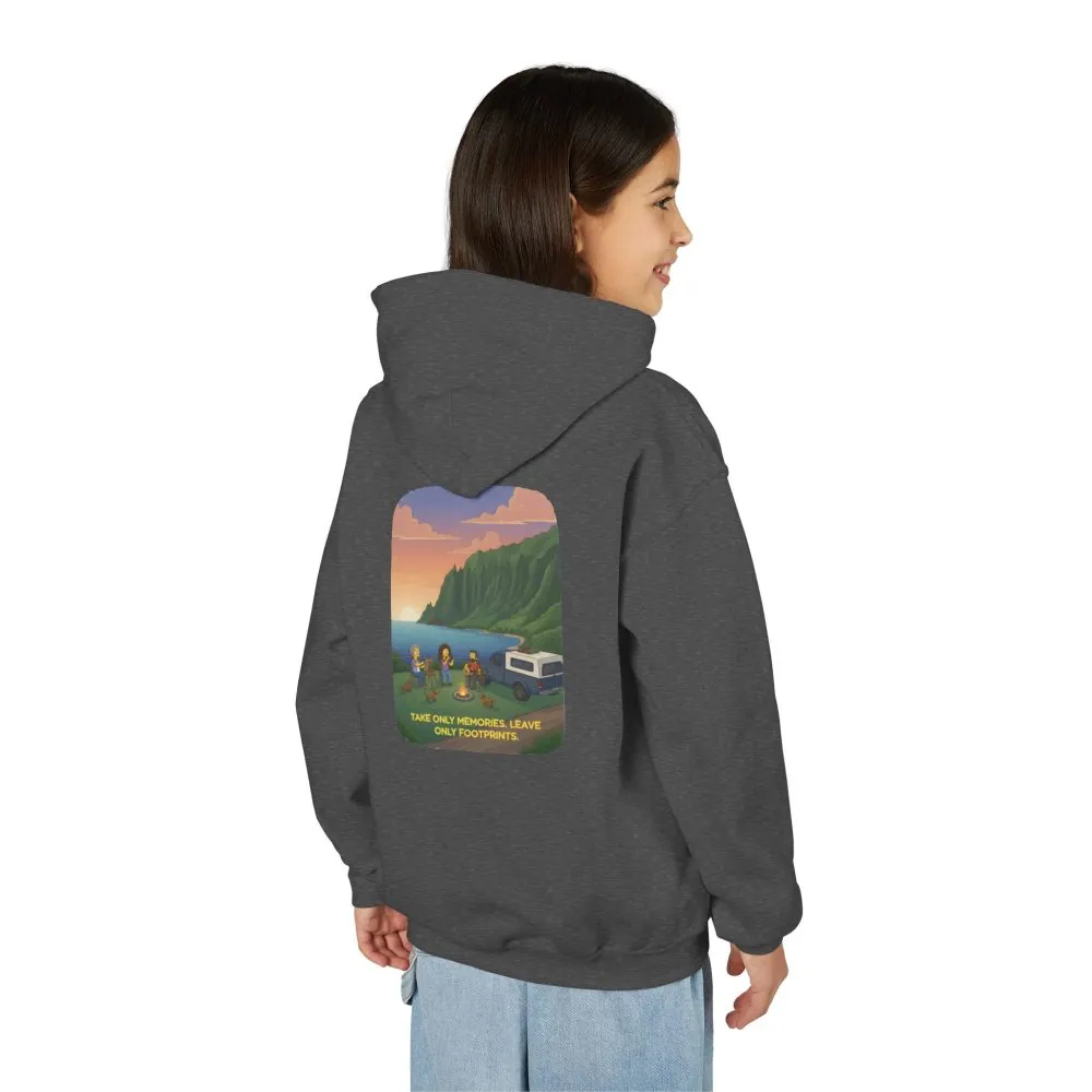 Youth Hoodie(Gildan) – "Take Only Memories-Leave Only Footprints (Design Sitcom-Line)