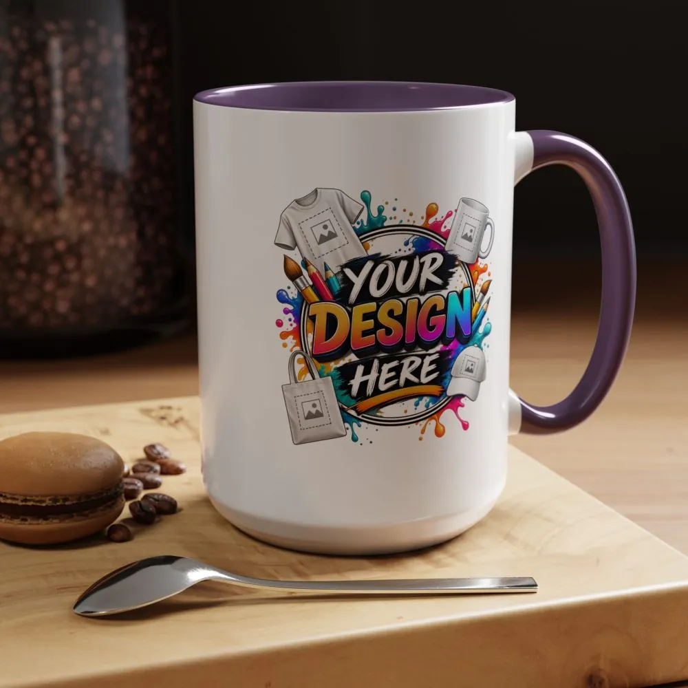 4921956654762502057_2048.jpeg Accent Coffee Mug — Colorful 'Your Design Here' Artist Print (11/15 oz)