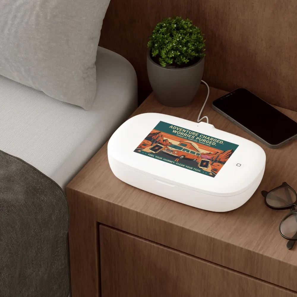 UV Phone Sanitizer & Wireless Charging Pad — “Adventure Charged, Worries Purged” Travel-Tech Cleaner