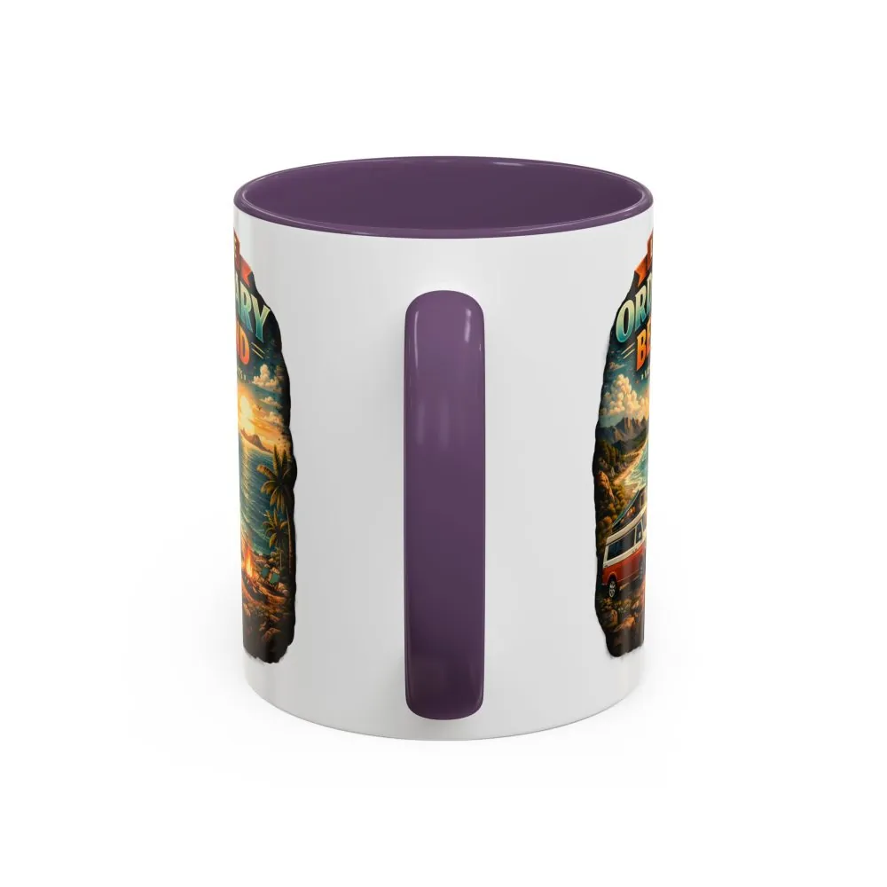 Accent Coffee Mug (11, 15oz) — "Leave Ordinary Behind" Design Scenic-Line