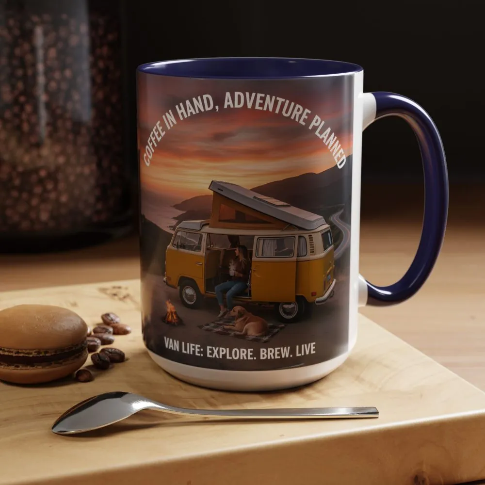 4954534136364417221_2048.jpeg Accent Coffee Mug (11, 15oz) - "Coffee in Hand, Adventure Planned"
