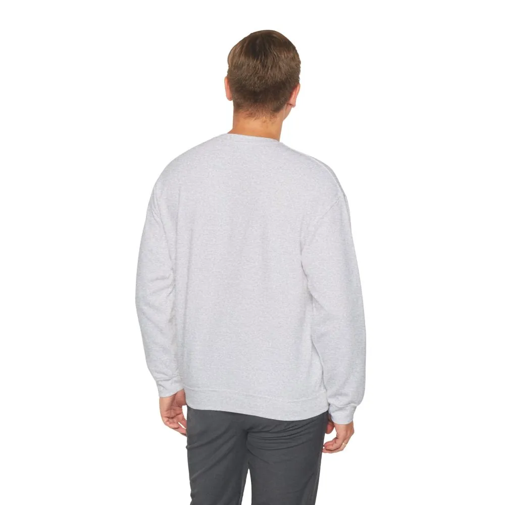 Crewneck Sweatshirt — "Adventure Awaits-Go Where You Feel Most Alive" (Only Font printed) Vintage Camper Van Outdoor Graphic