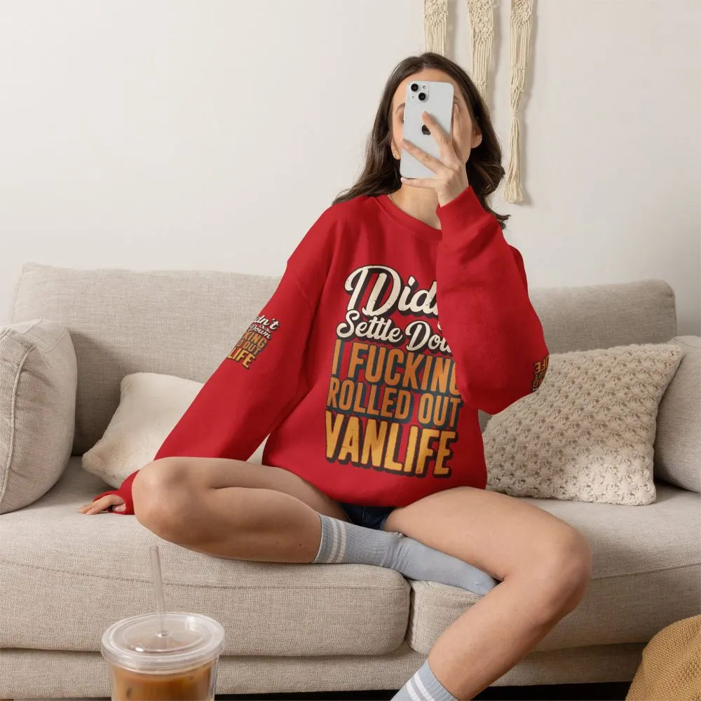 Unisex Heavy Blend™ Crewneck Sweatshirt — "Dind´t Settle Down" Design F**K-Line