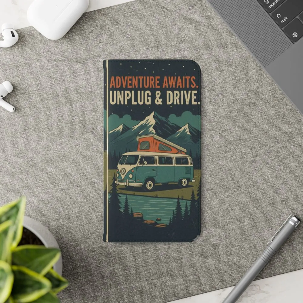 Flip Phone Case — "Fuel Your Journey, Not the Wifi" Wallet Cover