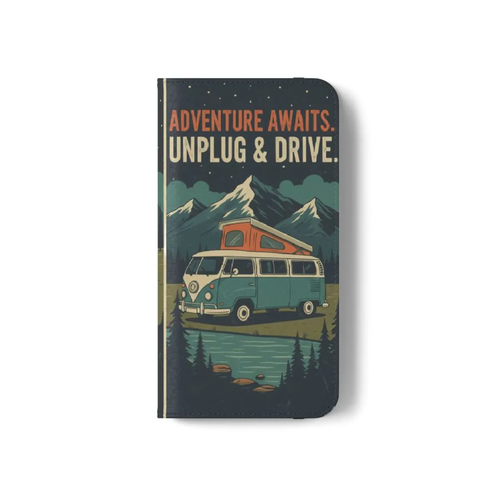 Flip Phone Case — "Fuel Your Journey, Not the Wifi" Wallet Cover