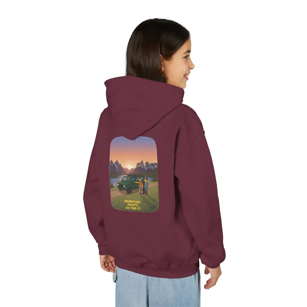 5025442923363786230_2048.jpeg Youth Hoodie(Gildan) – "Adventure Awaits-Go Find It" (Design Sitcom-Line)