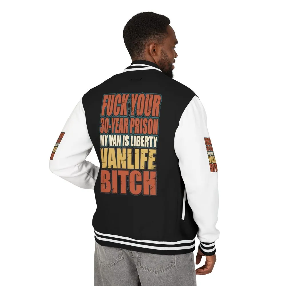 Unisex Heavyweight Letterman Jacket — "Fuck Your 30 Year" Design F**K-Line